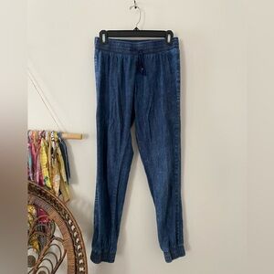 Forever 21 blue Jean joggers.